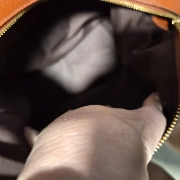 COACH C1522 Pennie Shoulder Bag Mixed Leather Suede Burnt Orange Rust Hobo - Picture 16 of 16